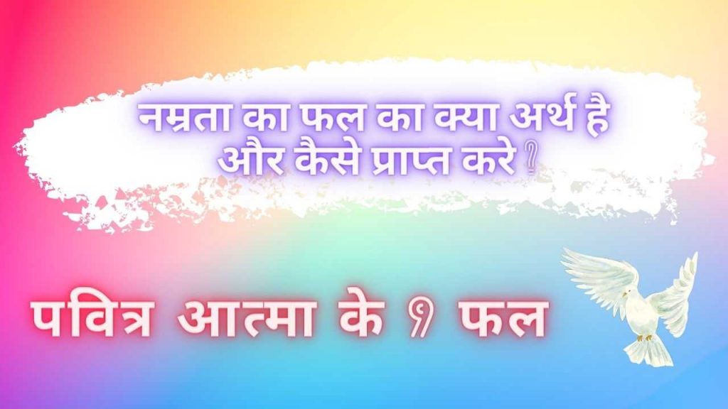 Read more about the article पवित्र आत्मा के 9 फल- नम्रता का फल का क्या अर्थ है और कैसे प्राप्त करे ?