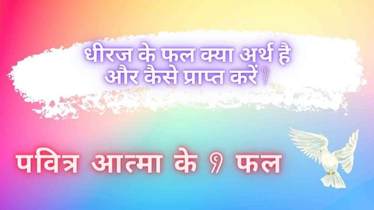 Read more about the article पवित्र आत्मा के 9 फल – धीरज के फल का क्या अर्थ है और कैसे प्राप्त करे ?